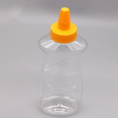 Custom 200ml 350ml Pet Plastic Sauce Ketchup Honey Mustard Packaging Squeeze Bottle With Sharp-mouth Cap