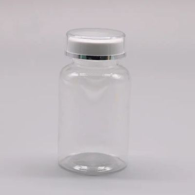 Wholesale 100ml 150ml 200ml Clear Green Pet Plastic Supplement Pill Capsules Bottles With Double Cap