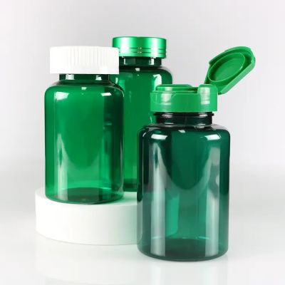 promotional PET plastic bottles for capsules tablet pills vitamin supplement containers with tear off lid