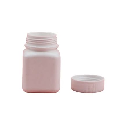 100cc HDPE White Square Plastic Pill Bottle Wholesale For Powder