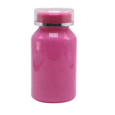 Custom Pink 100ml Pet Plastic Bottle Packaging With Children Proof Lid For Health Products