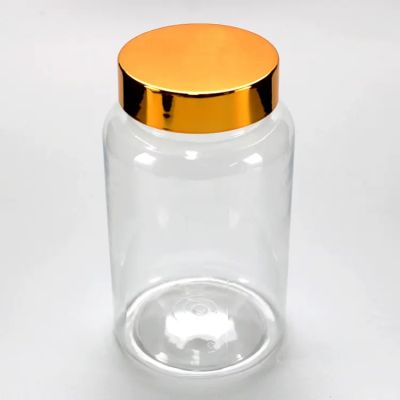 100ml 120ml 150ml 200ml 250ml 500ml Transparent Plastic Pet Capsule Bottle With Metal Cap