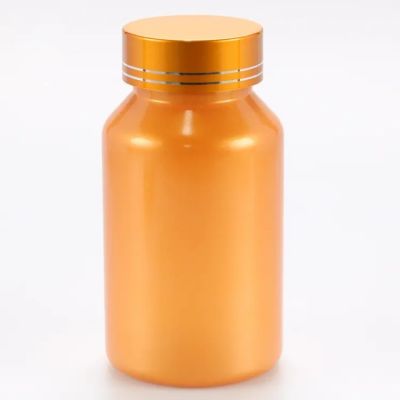 100ml Empty Pet Pill Container Vitamin Capsule Plastic Bottle With Metal caps