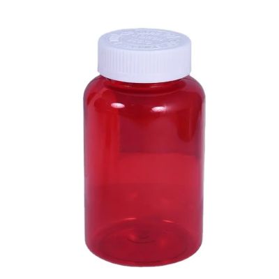 Hot Sale 250cc Pet Empty Custom Blue Plastic Pill Bottle For Health Products With Screw Cap