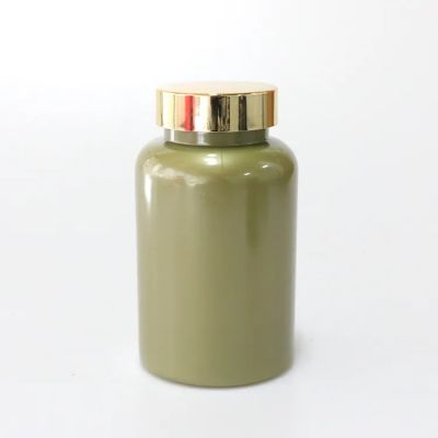 Recycled Plastic Bottles Wholesale Pet Pill Bottle Can Match With Gold Cap
