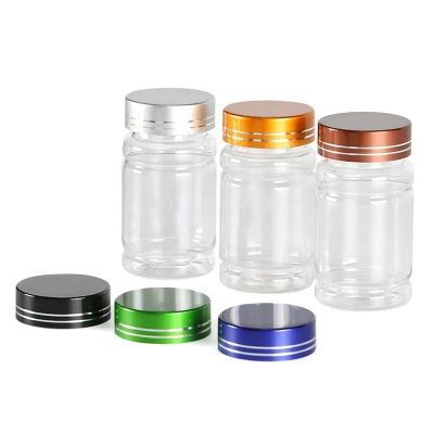 Wide Mouth 80cc Clear Pill Supplement Capsule Plastic Bottle With Screen Cap 80ml Pet Bottle For Health Product Use