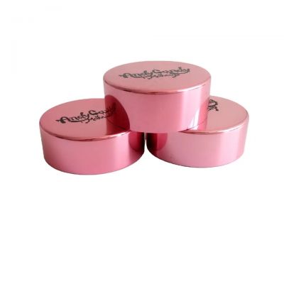 custom logo cosmetic pink cream jar plastic lid