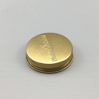 Jinte wholesale 45mm old gold embossed screw metal aluminum cap lid for plastic jar bottle
