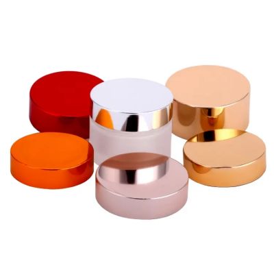 Screw on 58-400 jar candle gold aluminum lids with rose metal
