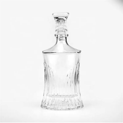 slim waist flat shaped glass wine bottle brandy whisky white spirits bottle