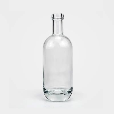 Customizable Multiple Sizes Original Premium 750Ml White Transparent Glass Vodka Liquor Bottle