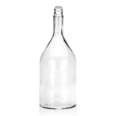 Large capacity 1750ml 1.75l long neck customized empty clear glass wine spirits bottle
