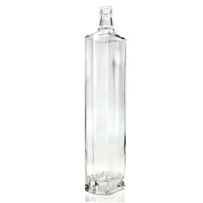 650ml Hexagonal bottom Tall bottle Square Glass Liquor Alcohol Spirit Whiskey Bottle Vodka Bottle