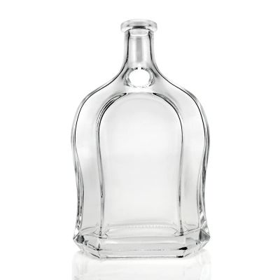 High Quality 500ml 700ml 750ml Spirit Glass Bottle Gin Whisky Vodka Brandy Liquor Clear Glass Bottle with Cork