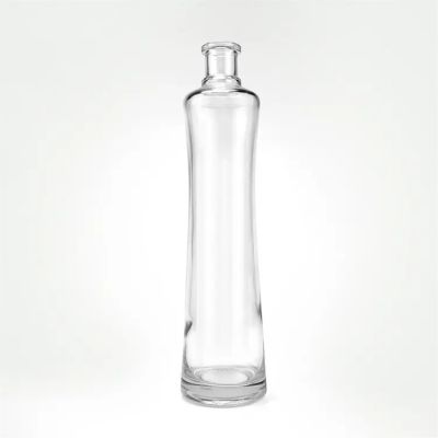 Free Sample Custom Clear Square Shape 750ml 500ml 350ml Glass Empty Bottle For Whiskey And Gin
