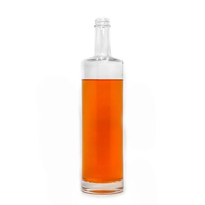New design 500ml 700ml 750ml 1000ml 18oz Clear Liquor Bottle Round Whisky Bottle Glass Alcohol Spirits Glass Bottle