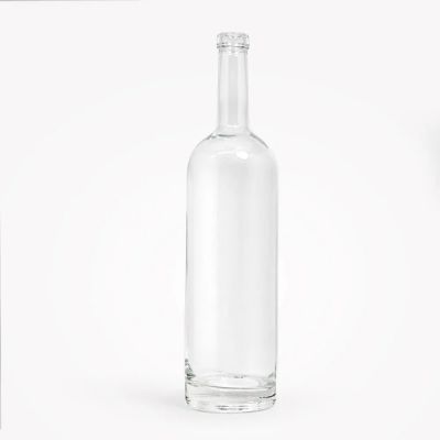 375ml 500ml 750ml 1000ml Clear Liquor Bottle Round Whisky Bottle Glass Alcohol Spirits Glass Bottle