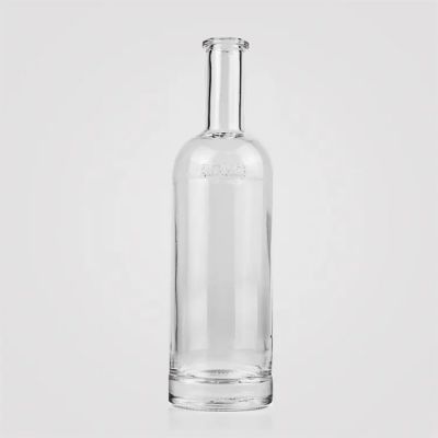 Tall round glass customized design whisky tequila gin vodka glass liquor bottle 500ml 700ml