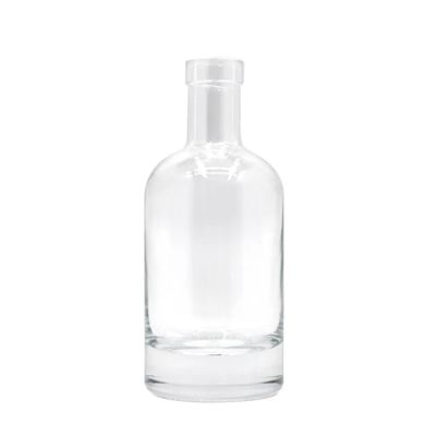 Custom Empty 50/100/375/500/700/750ml/1 Liter Nordic Glass Bottle for Vodka Whisky Gin Rum Tequila Brandy beverages