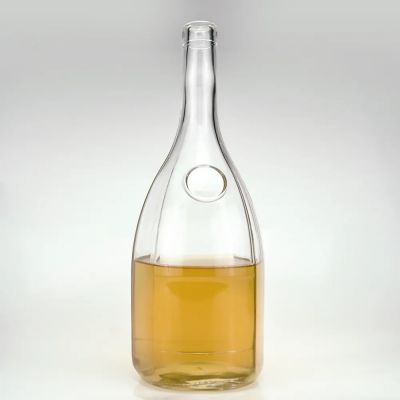Wholesale round glass bottles empty clear wine nordic glass bottle with cork