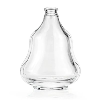 Factory stock 500 ml 1000 ml empty transparent glass liquid bottle with cork stopper spirit glass bottle