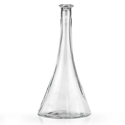 Customized Scalloped bottom bottle 750ml Empty Glass Bottle For Gin Whisky Vodka
