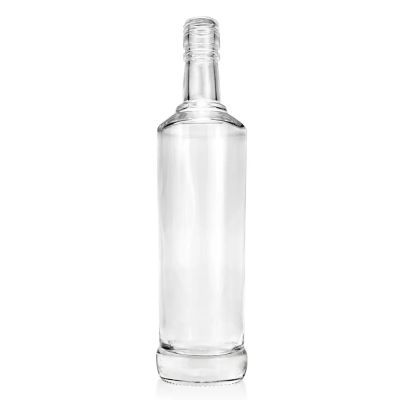 Round 500ml 750ml Gin Whisky Spirit Vodka Brandy Liquor Super Flint Glass Bottle with Cork Screw Cap