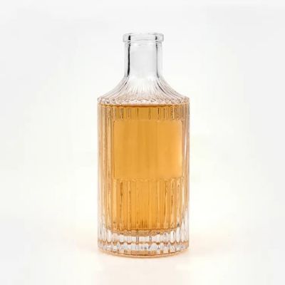 250ml 500ml 750ml Square Clear Beverage Fruit Juice Liquor Wine Glass Bottle with Cork and Aluminum Lid