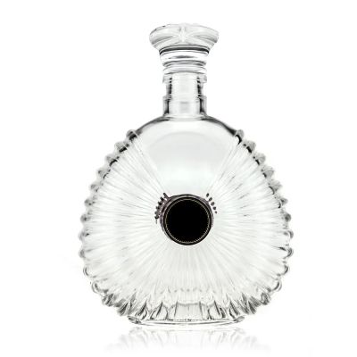 500ml transparent shaped empty flint glass 1000ml liquor wine Whisky Vodka tequila bottle with sealed cork lid