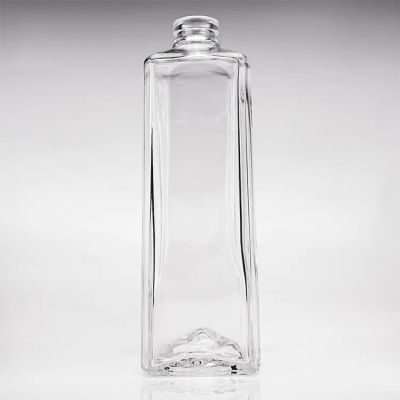 Empty Square Vodka Spirit Whisky 1000ml Wine Glass Bottle 750ml for Liquor with cork