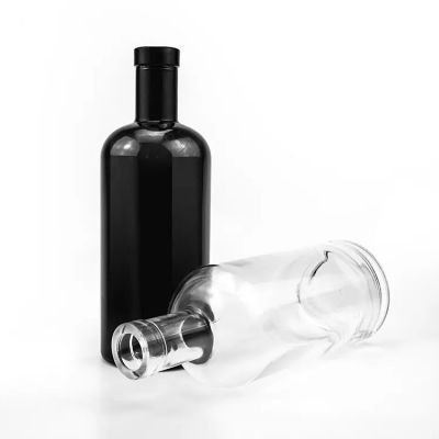 Glass bottle for Drinking 350 ml Liquor Bottle 750 ml Rum Bottle with Cork For Spirits Glass Packaging