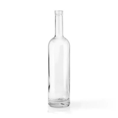 750 ml tall glass vodka bottle customization logo printing glass gin whiskey vodka liquor bottle