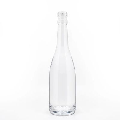water bottle light weight customization glass beverage spirits gin vodka bottle with screw cap