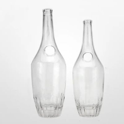 Custom Empty Luxury 1000ML Clear Liquor Spirit Vodka Glass Bottles White 750ml Bottles Whisky Unique Glass Liquor Bottle
