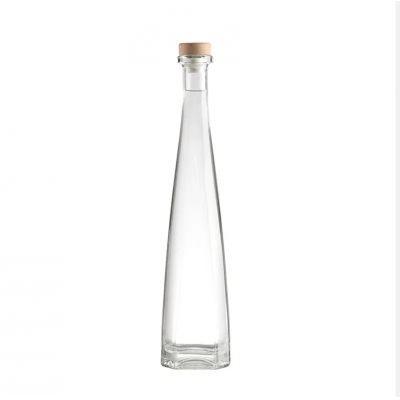 Custom 500ml 750ml High White Vodka Empty Whisky Glass Bottle Liquor Brandy Wine Glass Bottle