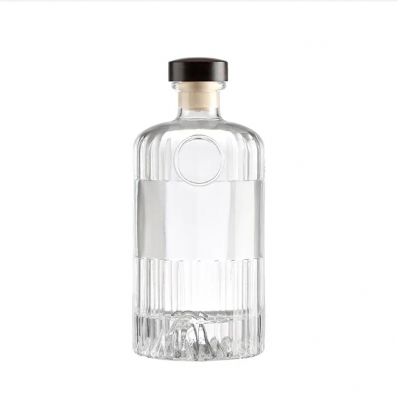 Wholesale Round 750ml 500ml Transparent Empty brandy whisky Wine glass Bottle