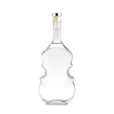 700ml special shaped guitar shaped whiskey vodka brandy ground glass bottle with cap