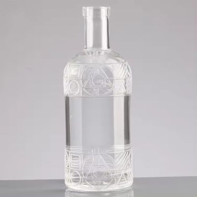 custom 200ml 375ml 500ml 700ml 750ml 1000ml empty clear vodka glass liquor bottle gin bottle for gin
