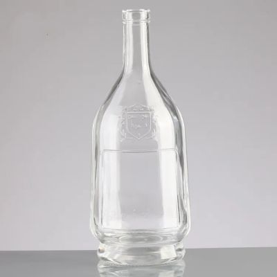 700ml 750ml 1L 25oz bowling high end clear rum glass bottle with cork spirits alcohol liquor bottle for wine whisky vodka