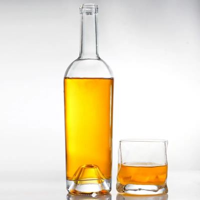 Wholesale Rum Brandy Gin Tequila 100ml Mini Brandy Bottle Clear Glass Nocturne Nordic Liquor Bottle With Cork