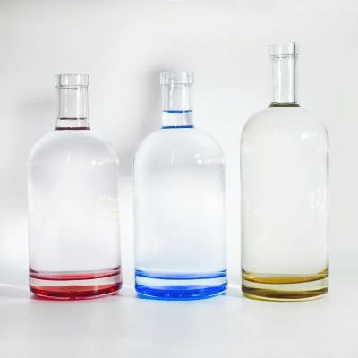 Top quality cylindrical shape spirit glass bottle gin bottle 500ml 700ml 750ml