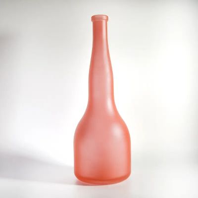 Unique shape frost beverage glass bottle 700ml bottle with different color