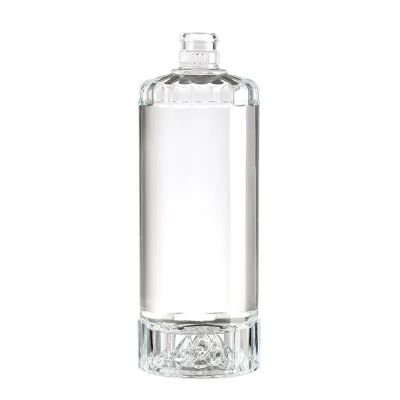 Empty Glass Wine Bottle Vodka Gin Rum Alcohol Whiskey Bottle clear Glass Liquor Bottle With Cork