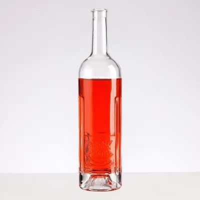 Gin Customized Wine Bottle Whiskey Vodka Spirit Glass Bottle 500ml 700ml 750ml Customized Logo Glass Bottles for Juice Beverage
