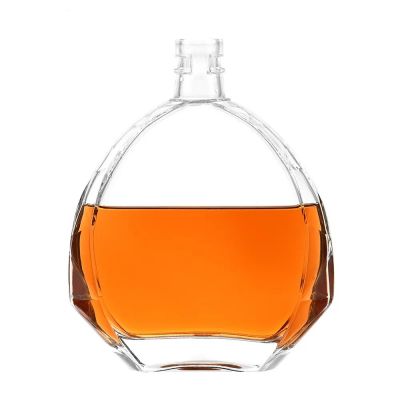 China Factory Wholesale Customized Flint Free Sample Glass Bottle for Whisky Vodka Brandy Tequila Glass Bottle