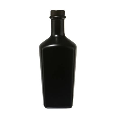 Customize Color Mushroom Shape Black Glass Xo Bottle Alcohol Drink Liquor Whisky Bottle With Screw Lid For Spirits supplier