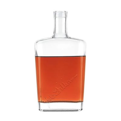 China Supplier Crystal Unique Design Bottle Super Flint Glass Bottle for Liquor Whiskey Brandy Vodka
