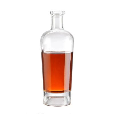 500ml Clear Round Liquor Spirits Vodka Gin Rum Brandy Glass Bottle Empty Whisky Bottles Glass Bottle 750ml