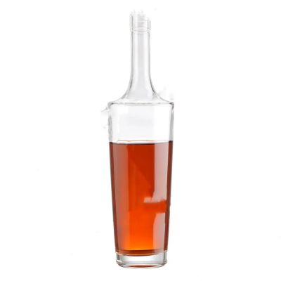 Factory Price Clear Glass Bottle Cork Whiskey Vodka Brandy Rum Gin Bottle Liquor Glass Bottled
