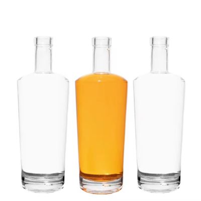 Factory customized decanter alex bottle 750ml vodka glass bottle with cork cap